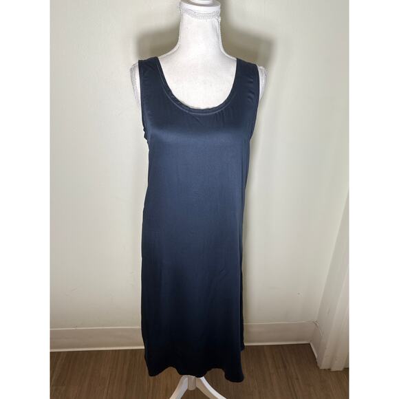 NWT Neu Nomads Navy Blue Silk Tank Dress Sz XS - Picture 1 of 4